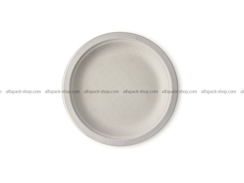Тарелка бумажная круглая белая 180 мм