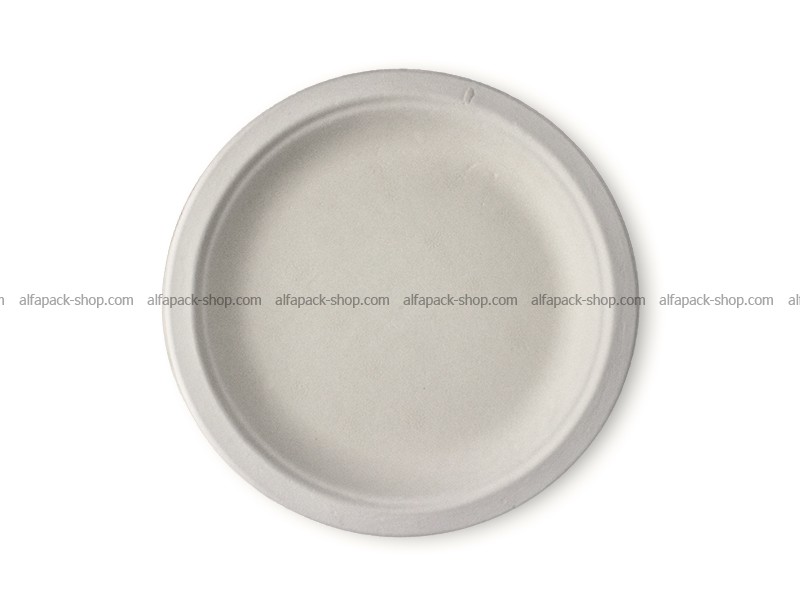 Тарелка бумажная круглая белая 230 мм