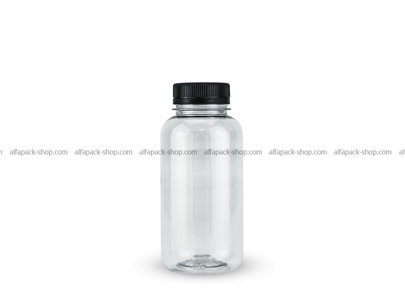 Бутылка 0,25 л прозрачная 38 мм горловина+ пробка